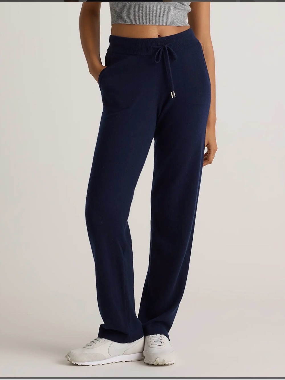 NWT Quince Mongolian Cashmere Straight Leg Pants, sz Small